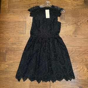 Shoshanna black lace dress